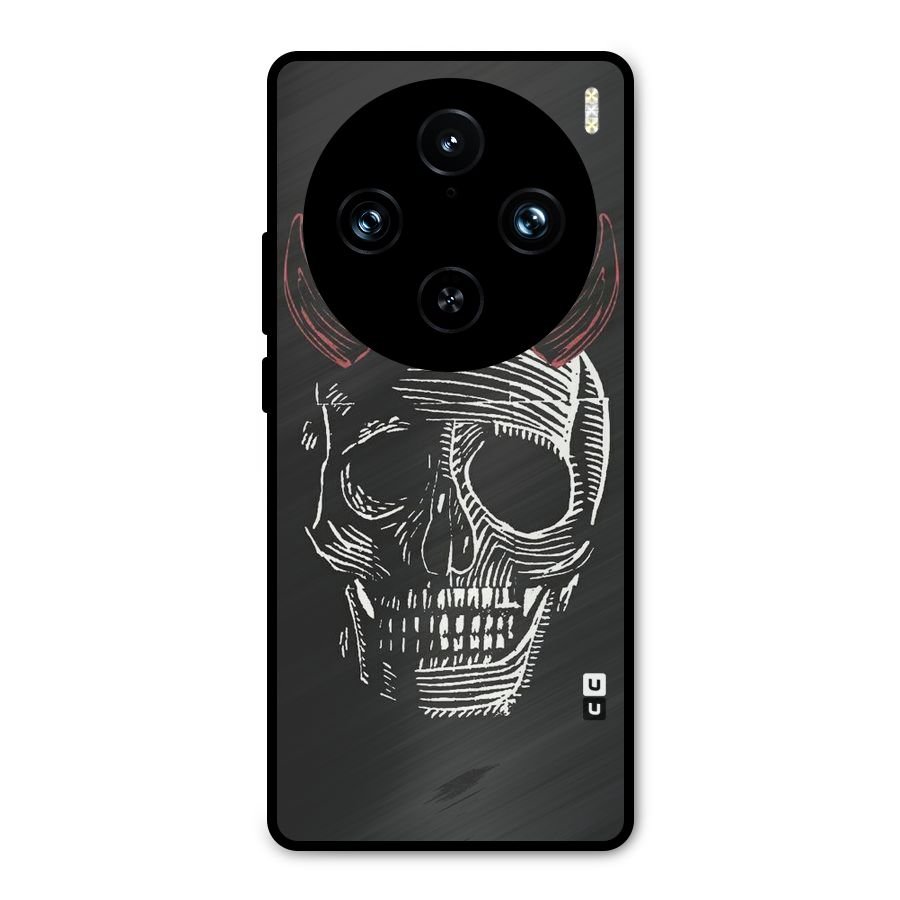 Spooky Face Metal Back Case for Vivo X100 Pro