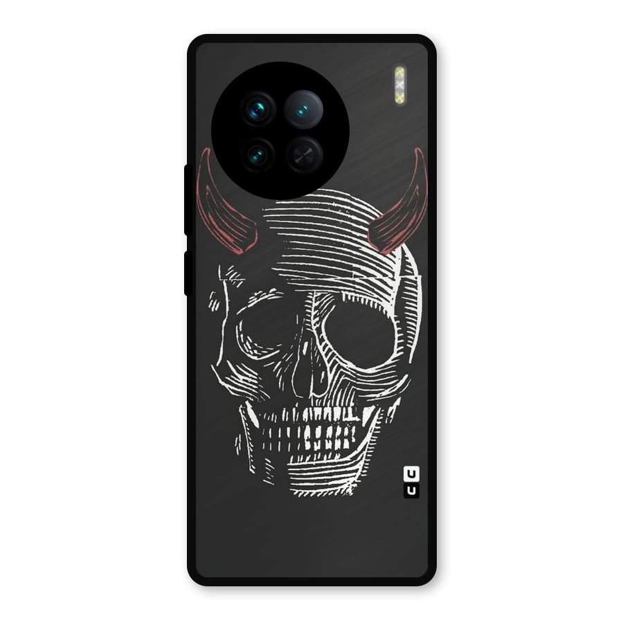 Spooky Face Metal Back Case for Vivo X90