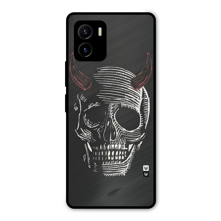 Spooky Face Metal Back Case for Vivo Y15s