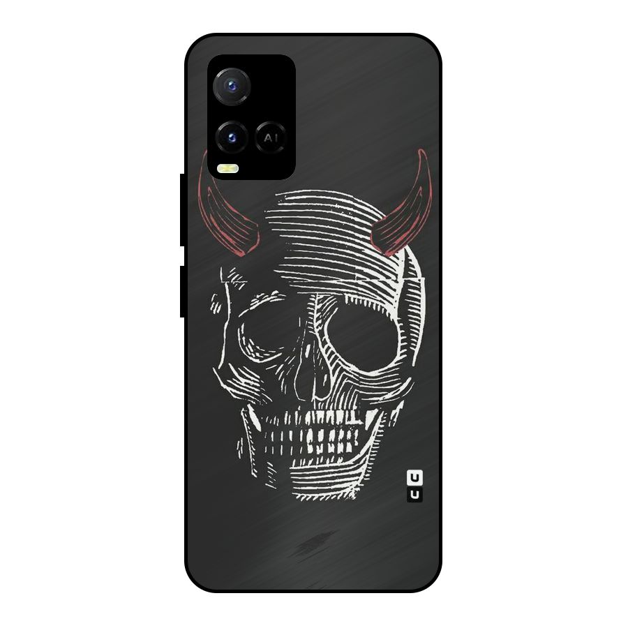 Spooky Face Metal Back Case for Vivo Y21A