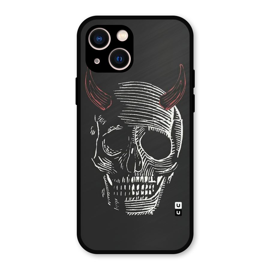 Spooky Face Metal Back Case for iPhone 13