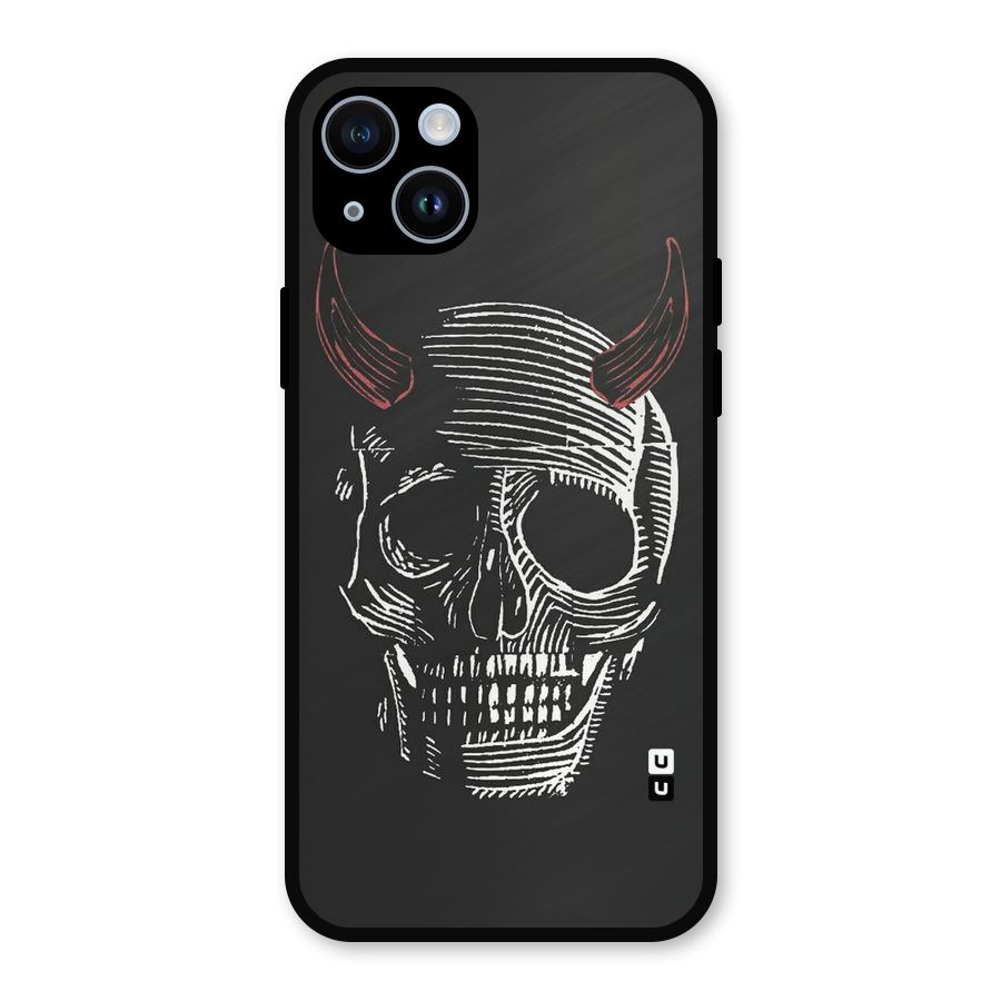 Spooky Face Metal Back Case for iPhone 14