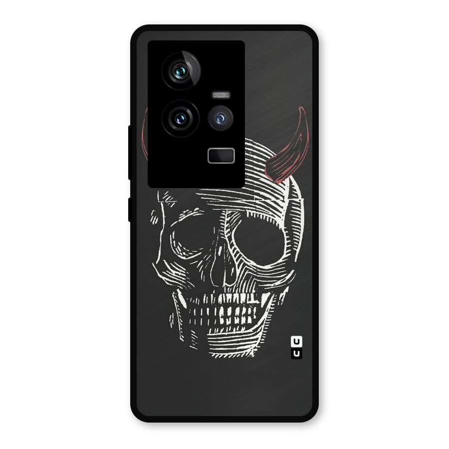 Spooky Face Metal Back Case for iQOO 11 5G
