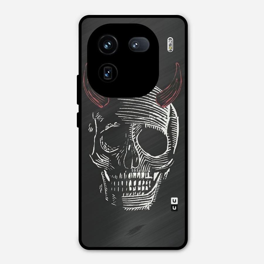 Spooky Face Metal Back Case for iQOO 12