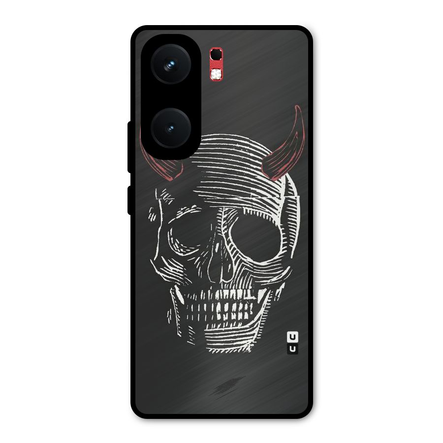 Spooky Face Metal Back Case for iQOO Neo 9 Pro