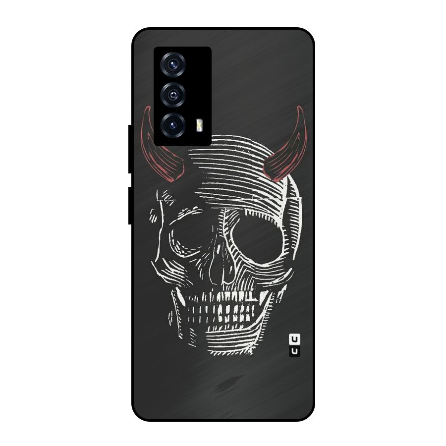Spooky Face Metal Back Case for iQOO Z5