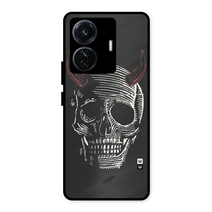 Spooky Face Metal Back Case for iQOO Z6