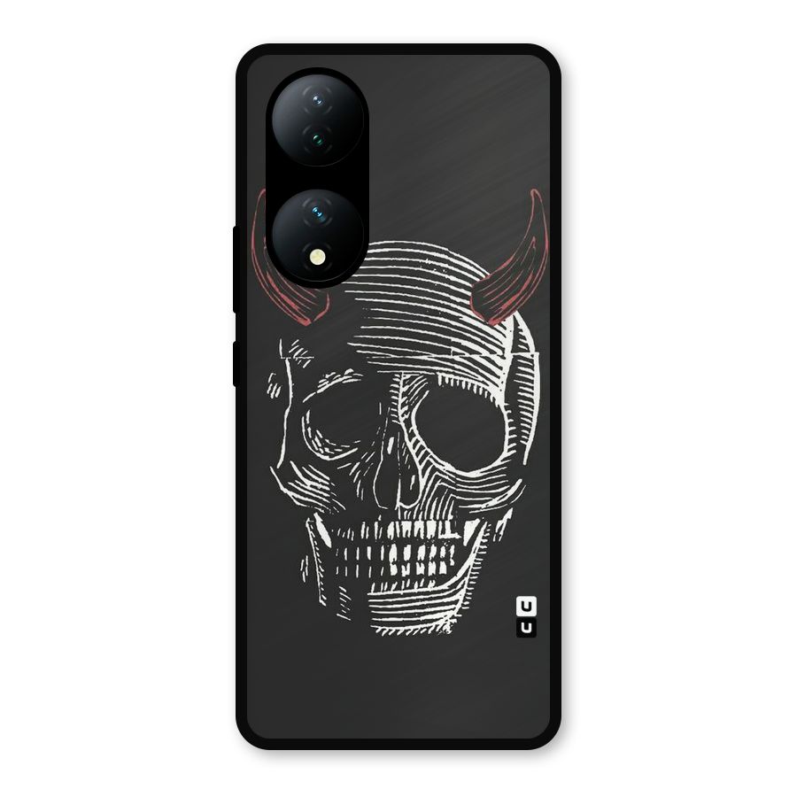 Spooky Face Metal Back Case for iQOO Z7