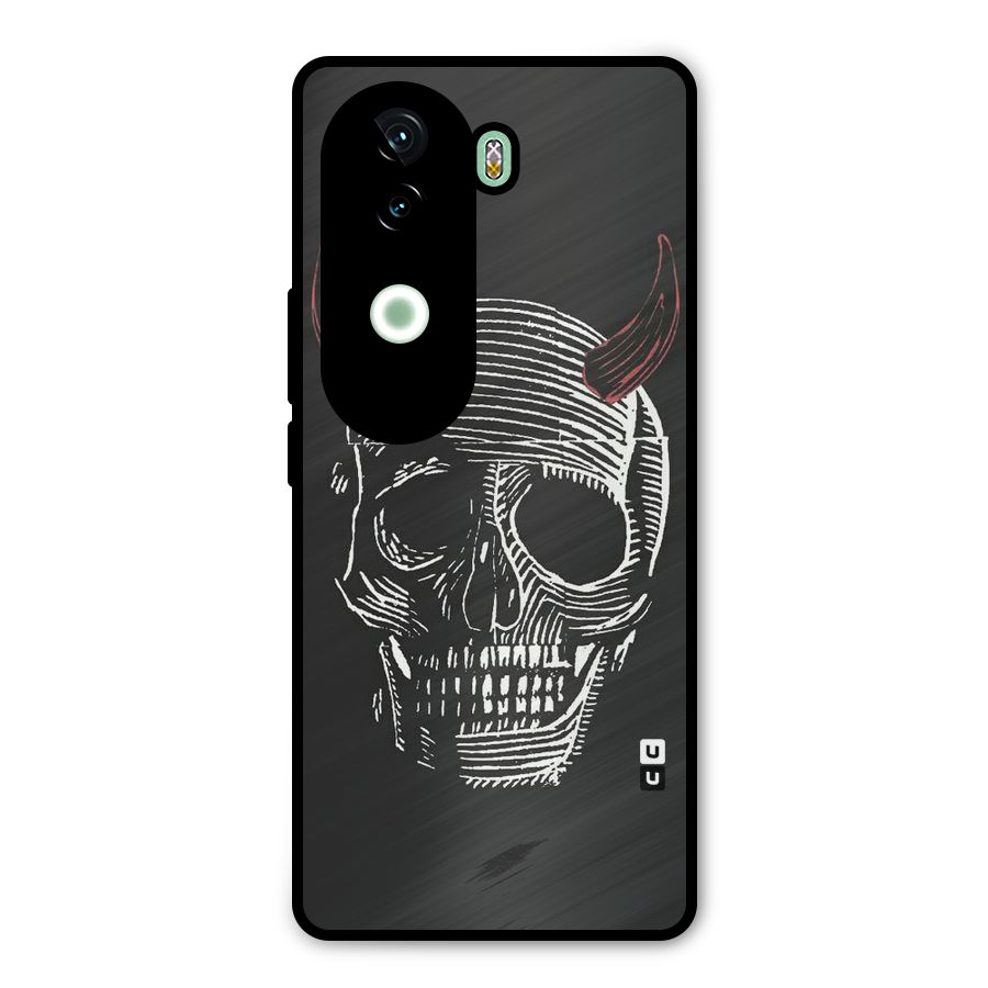 Spooky Face Metal Back Case for iQOO Z9s