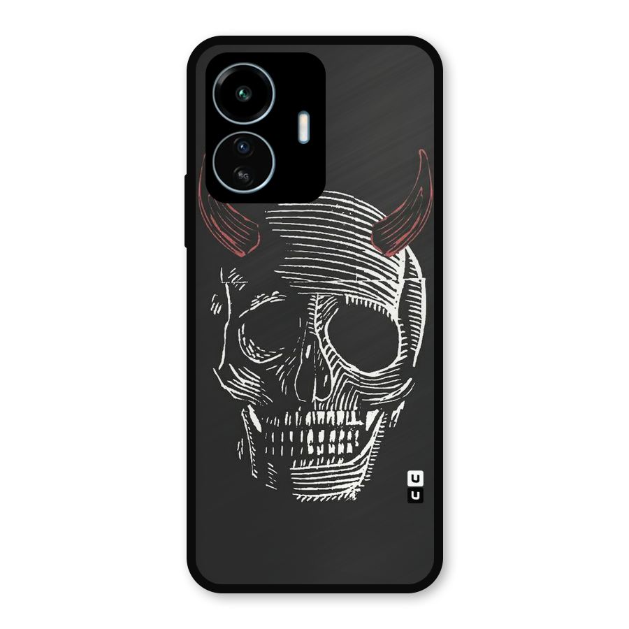 Spooky Face Metal Back Case for vivo iQOO Z6 Lite 5G