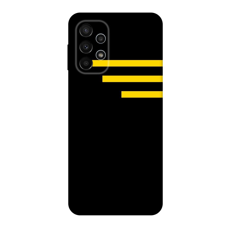 Sports Yellow Stripes Original Polycarbonate Back Case for Galaxy A23