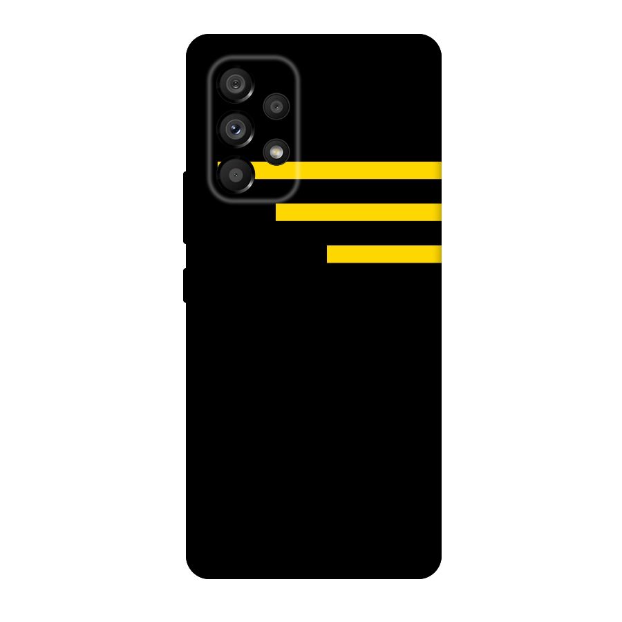 Sports Yellow Stripes Original Polycarbonate Back Case for Galaxy A53 5G