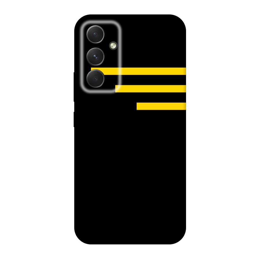Sports Yellow Stripes Original Polycarbonate Back Case for Galaxy A54