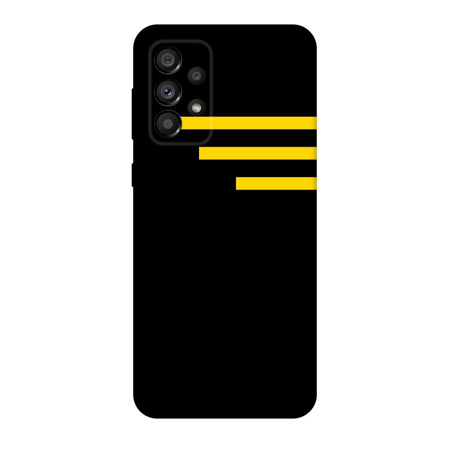 Sports Yellow Stripes Original Polycarbonate Back Case for Galaxy A73 5G