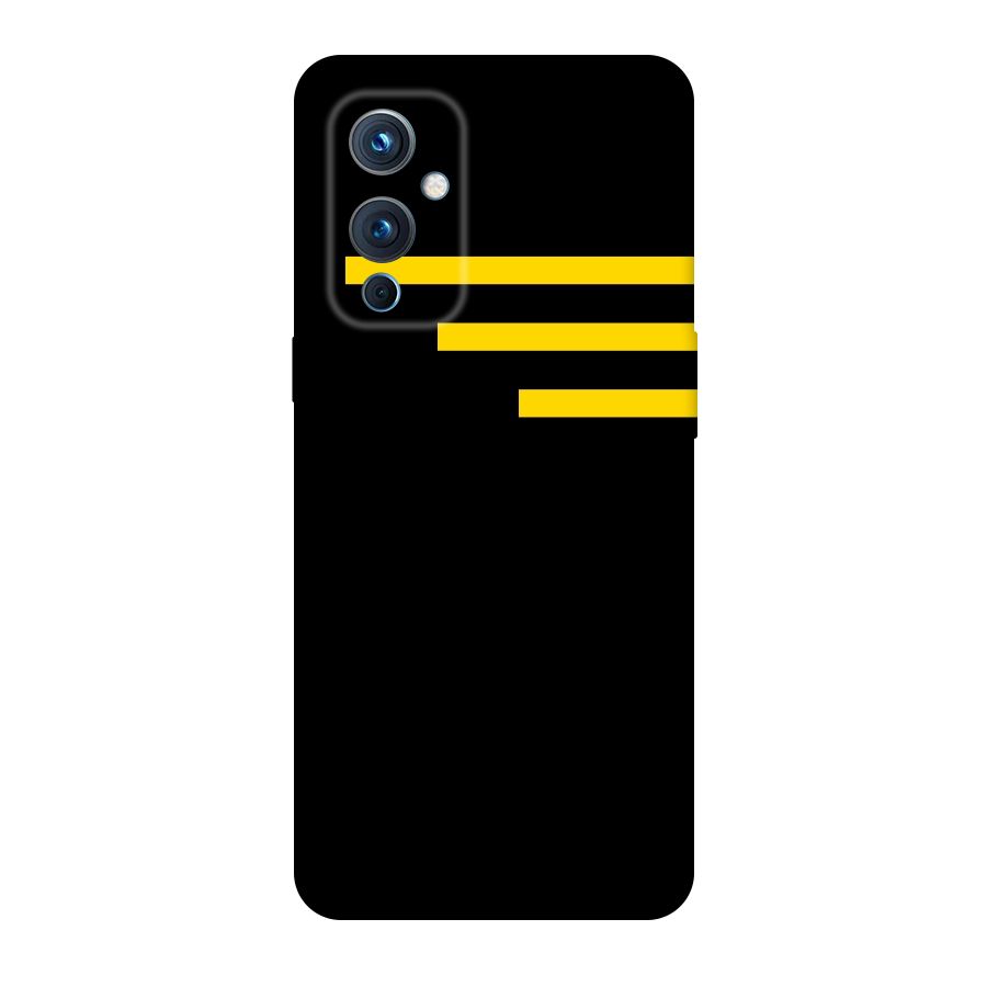 Sports Yellow Stripes Original Polycarbonate Back Case for OnePlus 9