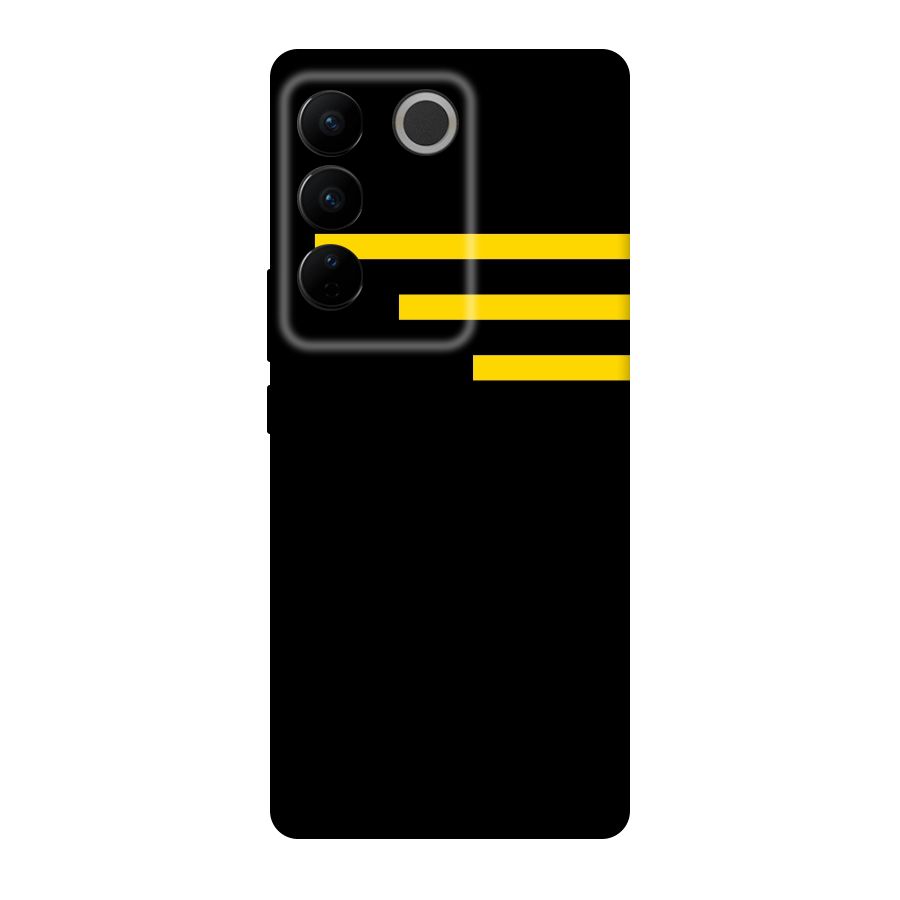 Sports Yellow Stripes Original Polycarbonate Back Case for Vivo V27