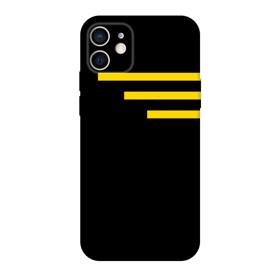 Sports Yellow Stripes Original Polycarbonate Back Case for iPhone 12