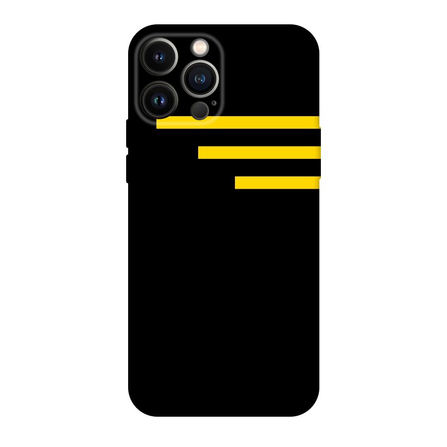Sports Yellow Stripes Original Polycarbonate Back Case for iPhone 13 Pro Max