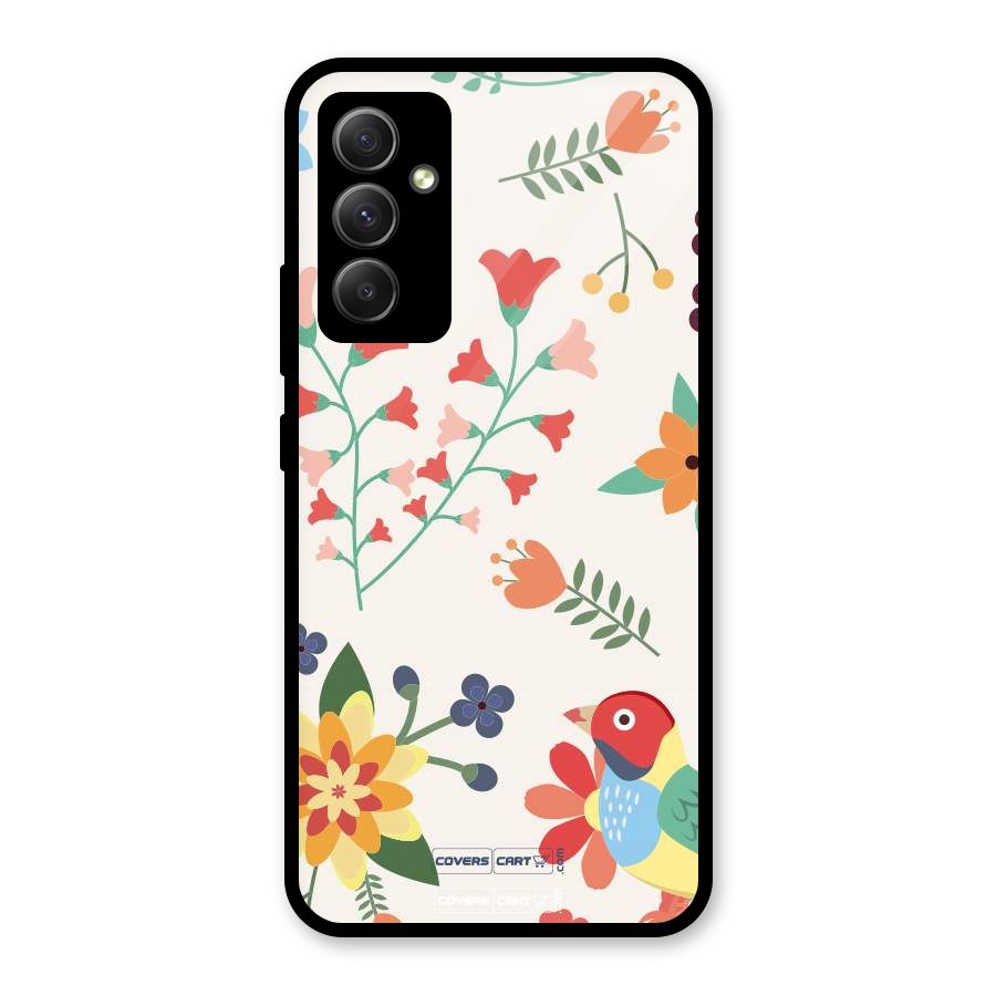 Spring Flowers Glass Back Case for Galaxy A34