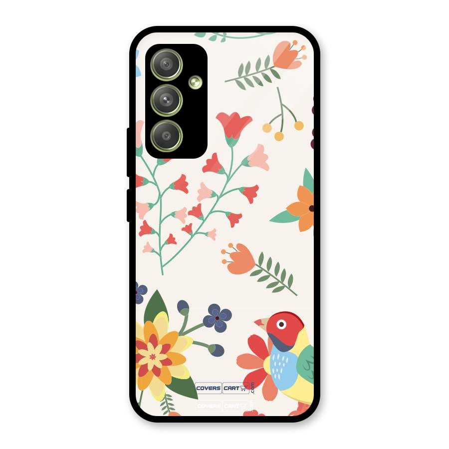Spring Flowers Glass Back Case for Galaxy A54