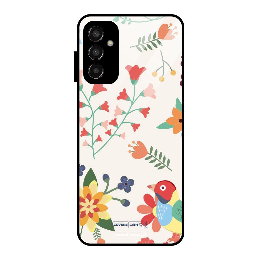 Spring Flowers Glass Back Case for Galaxy F13