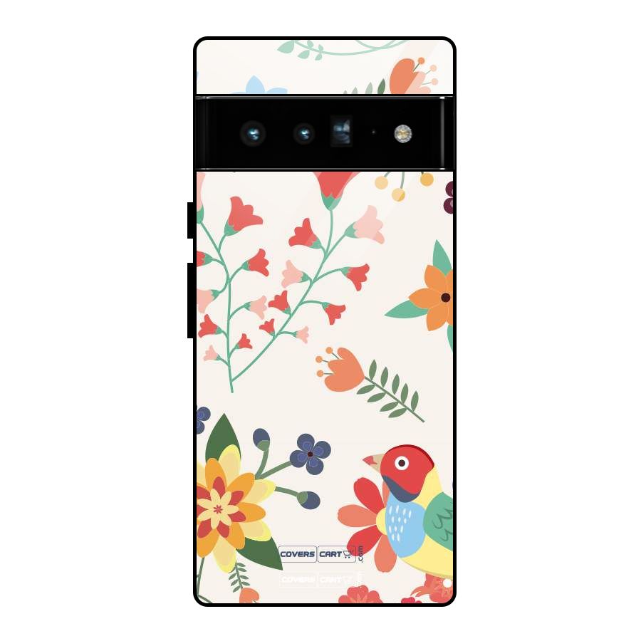 Spring Flowers Glass Back Case for Google Pixel 6 Pro