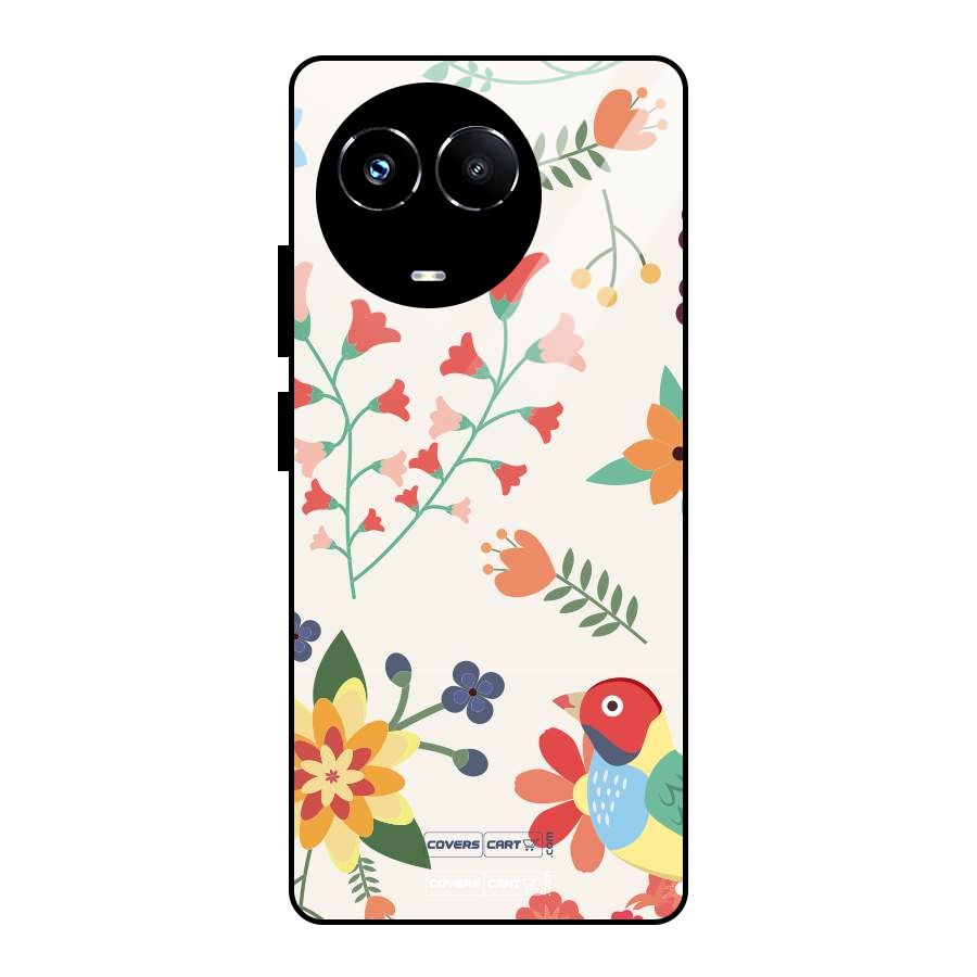 Spring Flowers Glass Back Case for Realme 11X