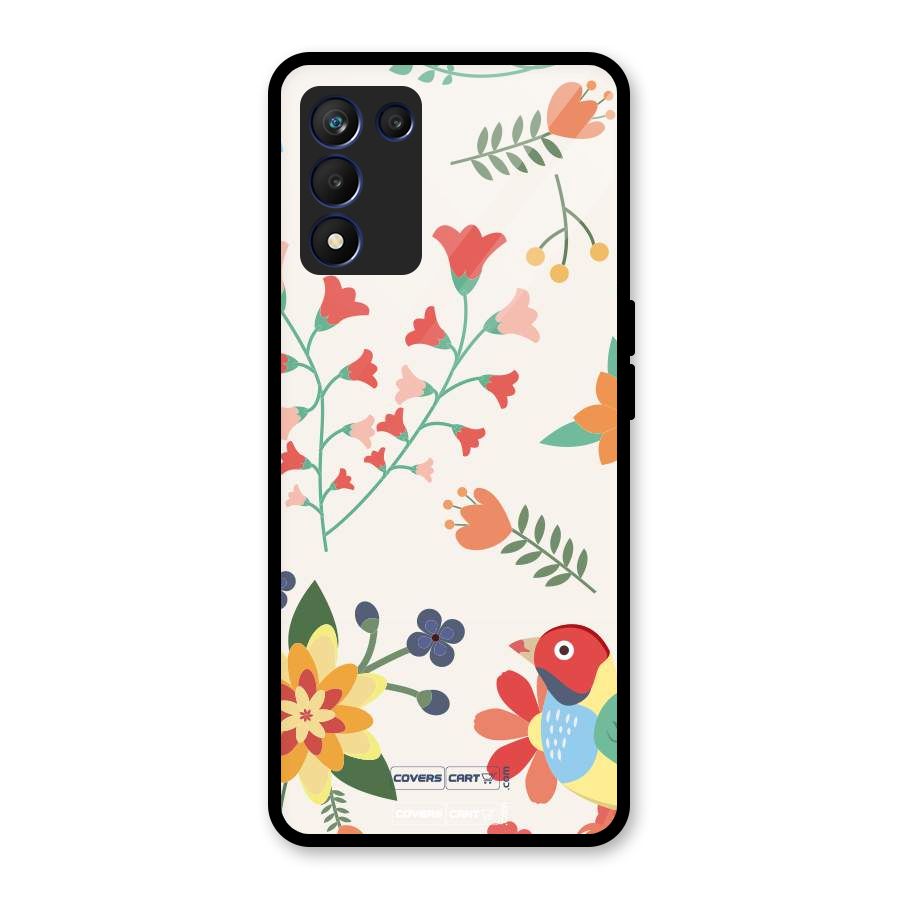Spring Flowers Glass Back Case for Realme 9 5G Speed