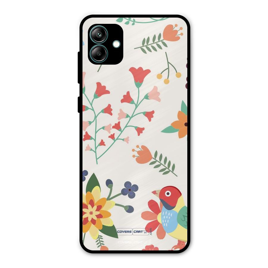Spring Flowers Metal Back Case for Galaxy A04