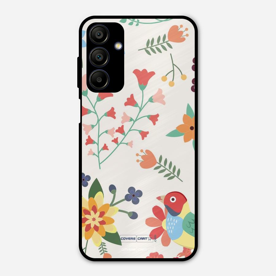 Spring Flowers Metal Back Case for Galaxy A15 5G