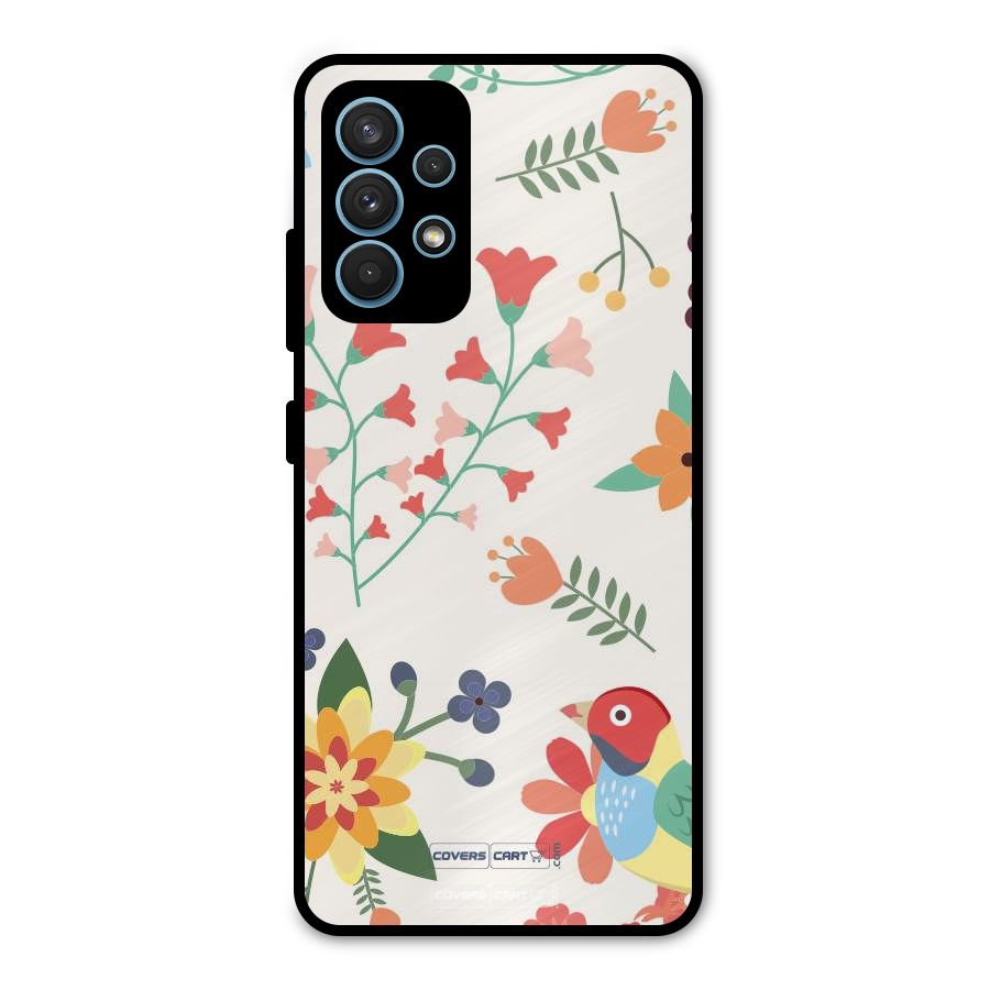 Spring Flowers Metal Back Case for Galaxy A32