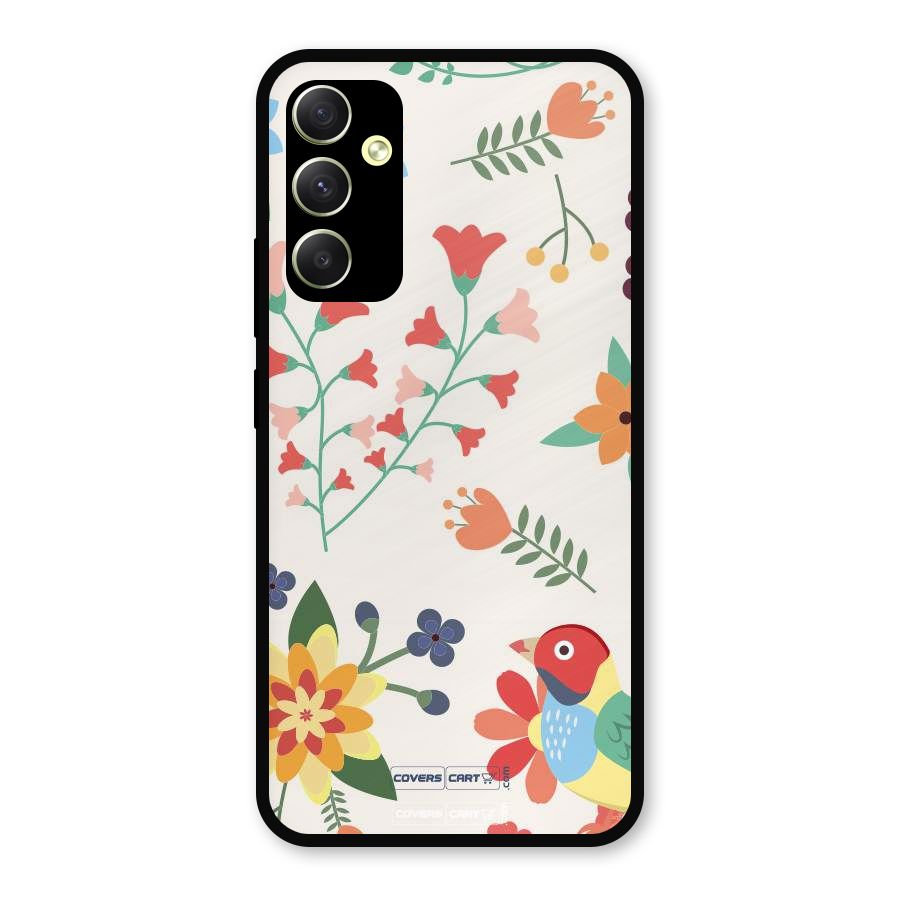 Spring Flowers Metal Back Case for Galaxy A34
