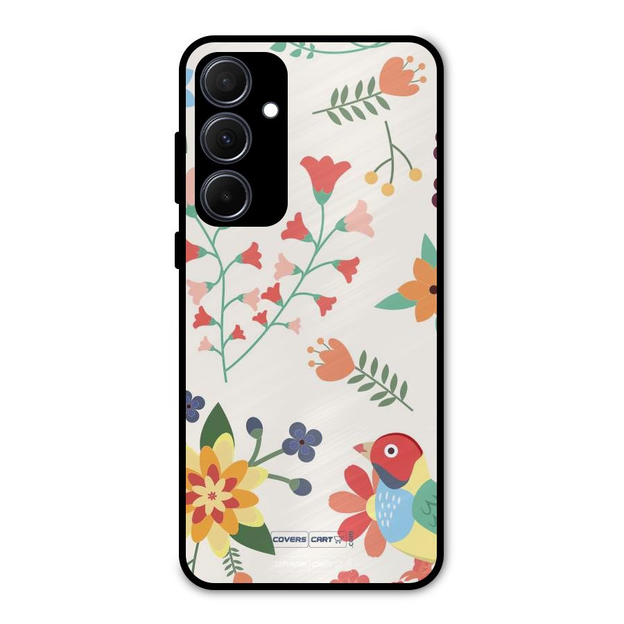 Spring Flowers Metal Back Case for Galaxy A35