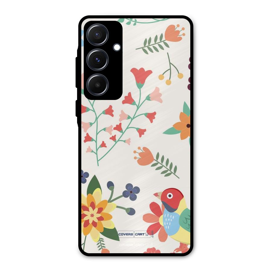 Spring Flowers Metal Back Case for Galaxy A55