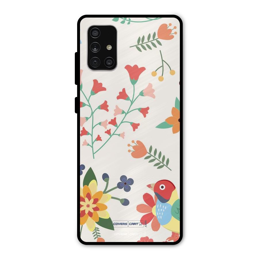 Spring Flowers Metal Back Case for Galaxy A71