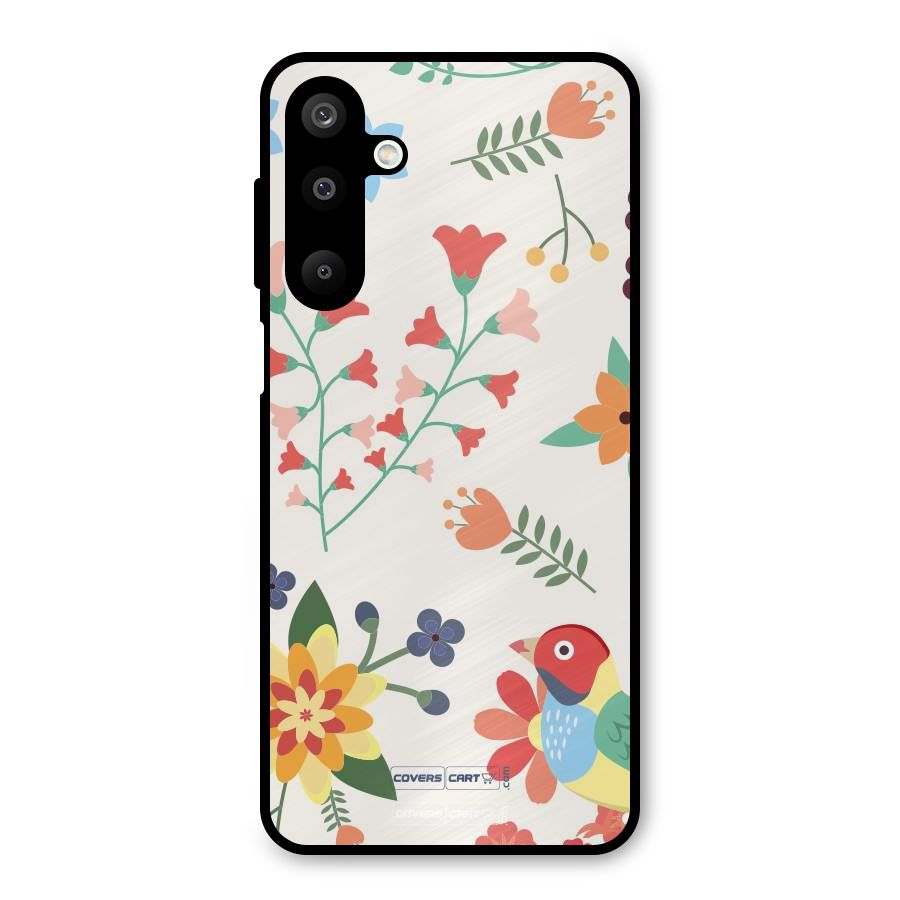 Spring Flowers Metal Back Case for Galaxy M16