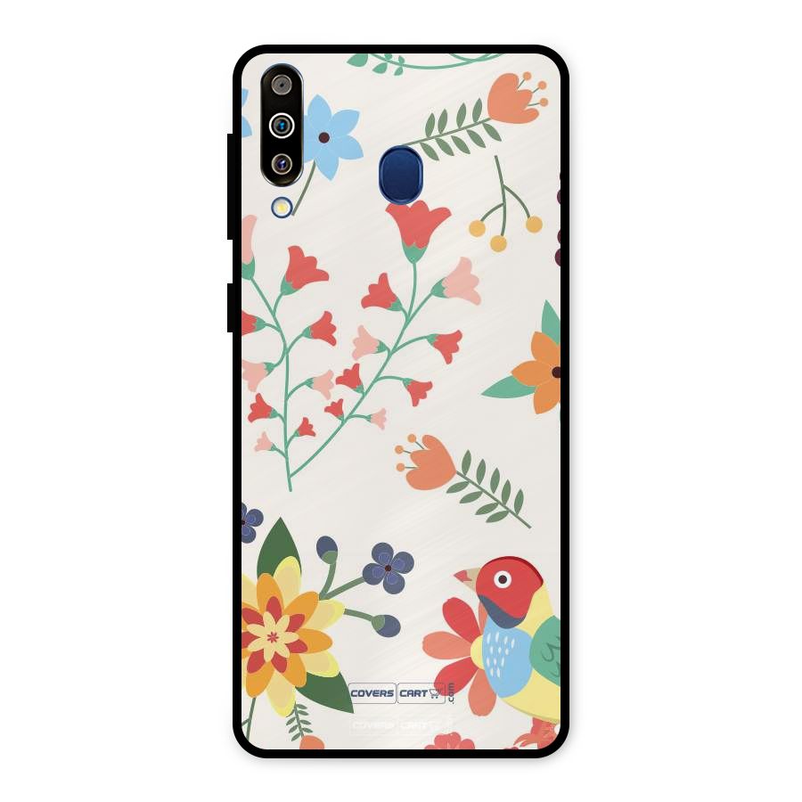 Spring Flowers Metal Back Case for Galaxy M30