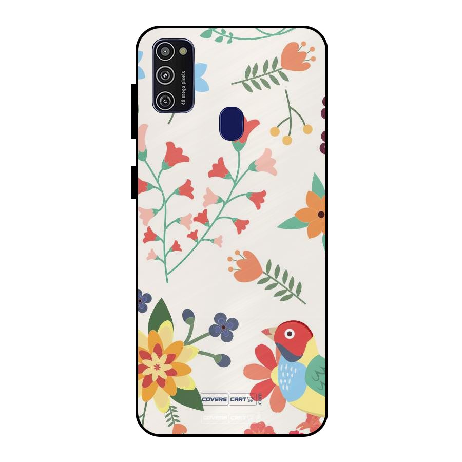 Spring Flowers Metal Back Case for Galaxy M30s