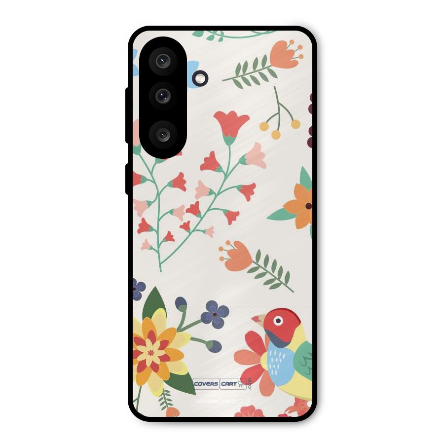 Spring Flowers Metal Back Case for Galaxy M56