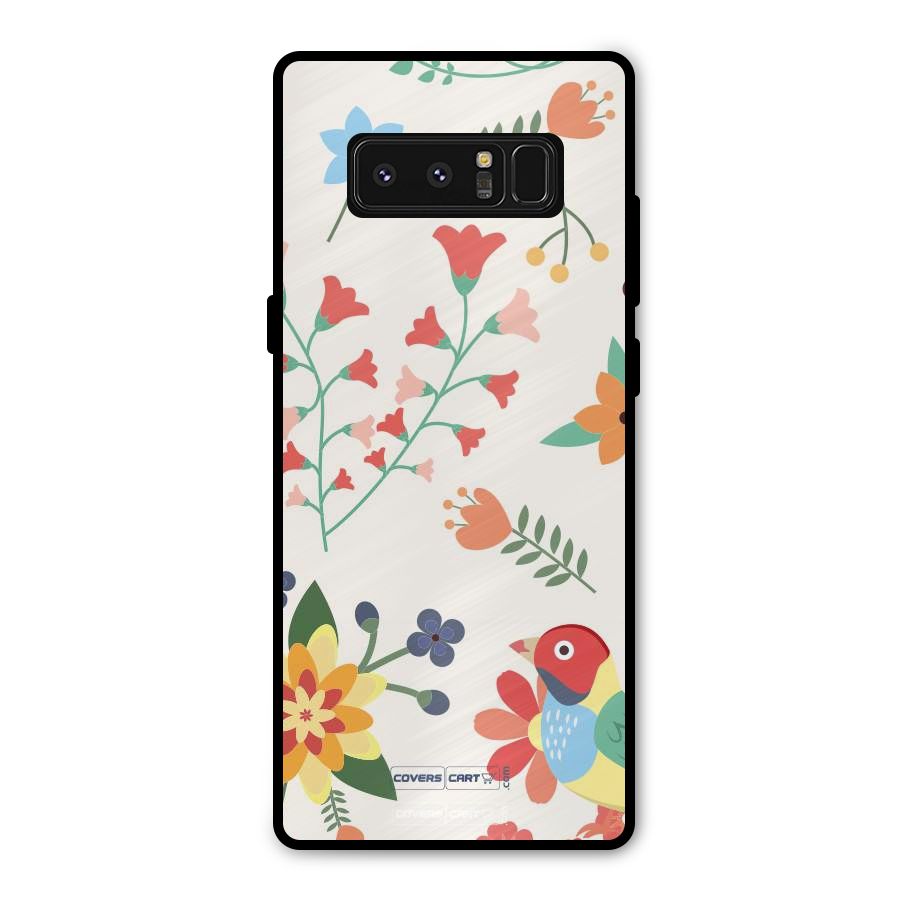 Spring Flowers Metal Back Case for Galaxy Note 8