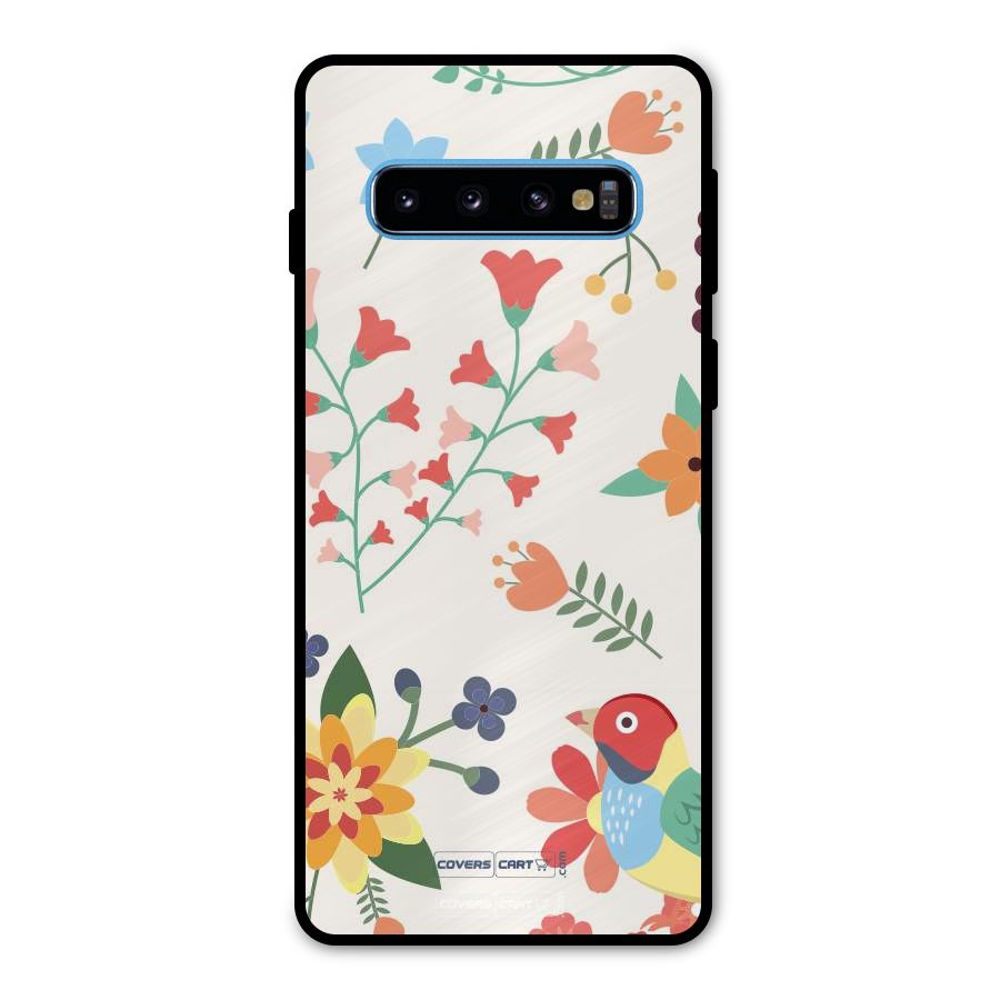 Spring Flowers Metal Back Case for Galaxy S10