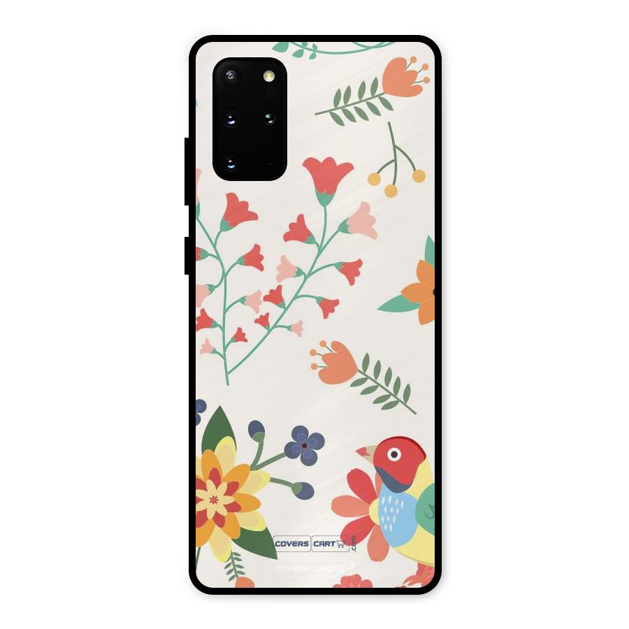 Spring Flowers Metal Back Case for Galaxy S20 Plus
