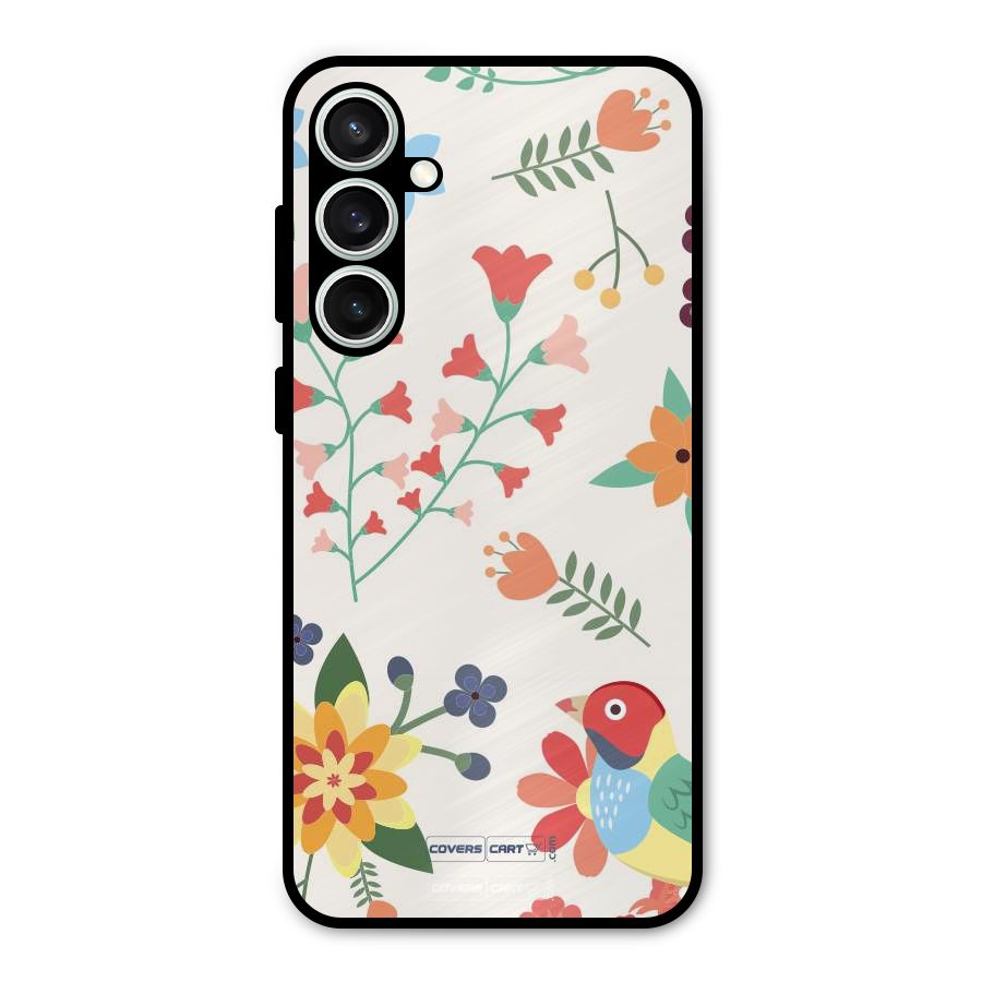 Spring Flowers Metal Back Case for Galaxy S23 FE