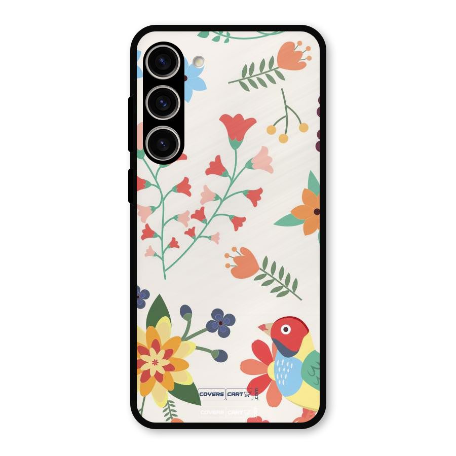 Spring Flowers Metal Back Case for Galaxy S23 Plus