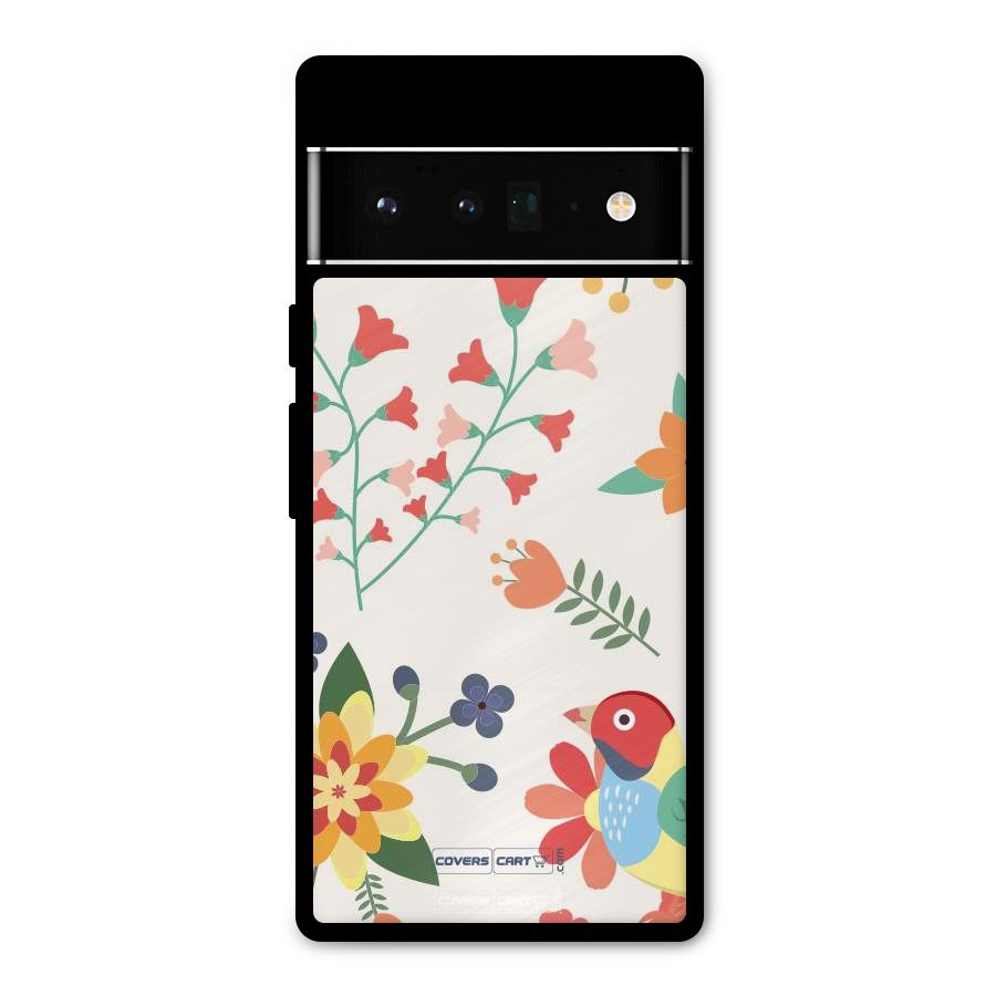 Spring Flowers Metal Back Case for Google Pixel 6 Pro