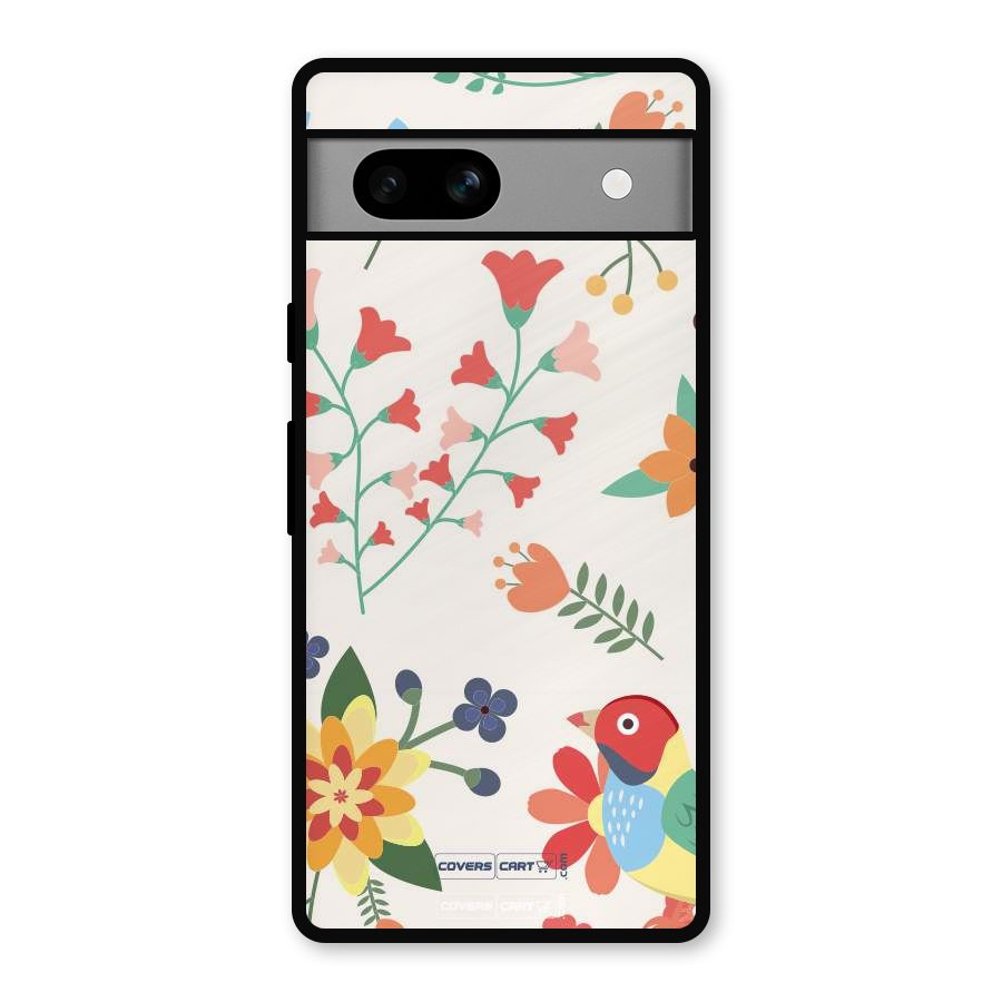 Spring Flowers Metal Back Case for Google Pixel 7a