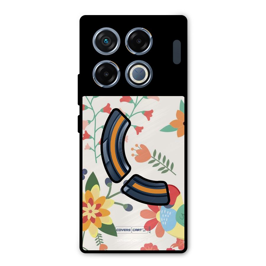 Spring Flowers Metal Back Case for Infinix GT 20 Pro
