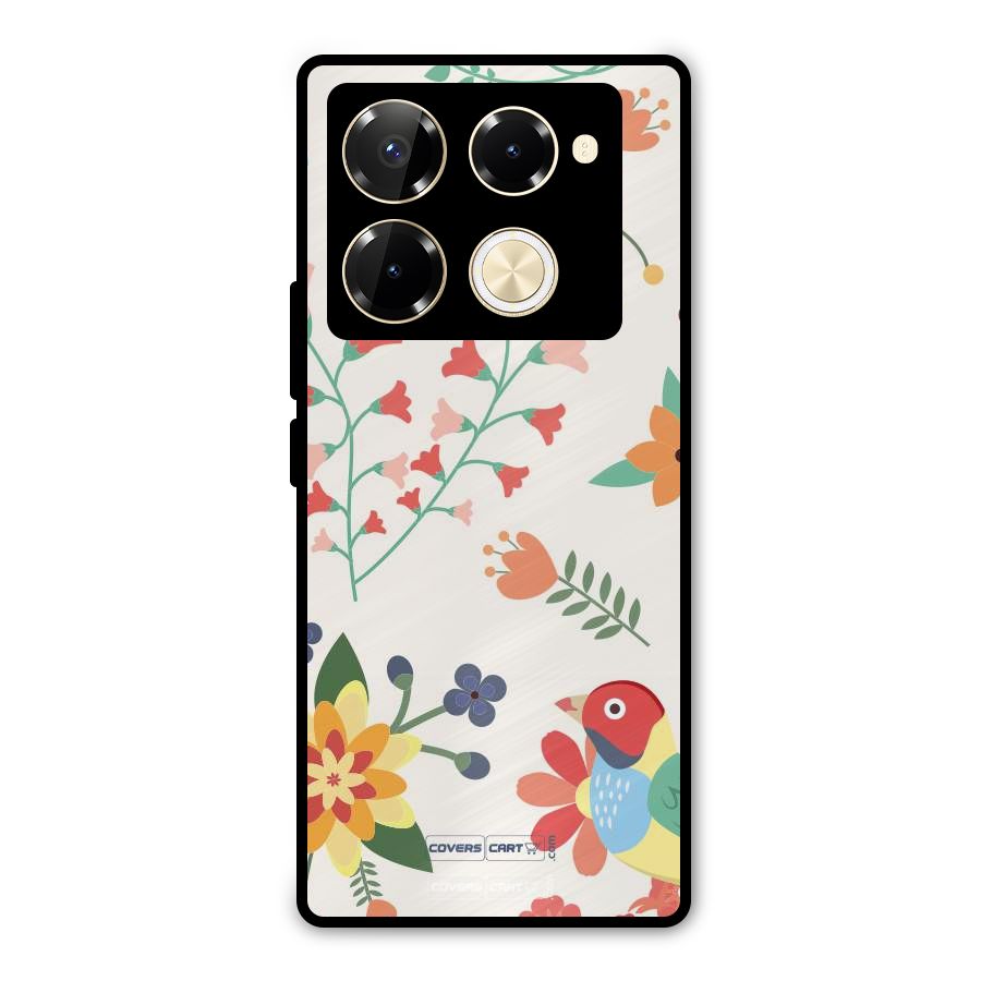 Spring Flowers Metal Back Case for Infinix Note 40 Pro Plus