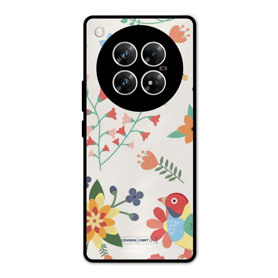 Spring Flowers Metal Back Case for Infinix Zero 40 5G