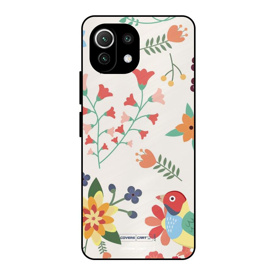Spring Flowers Metal Back Case for Mi 11 Lite NE 5G